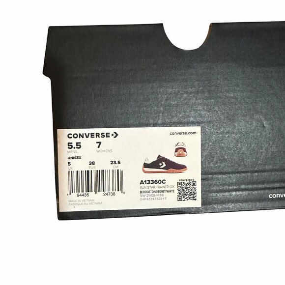 Converse Run Star Trainer Ox Sz 7 Womens Casual Shoes Suede Burgundy A13360C New - Picture 9 of 12